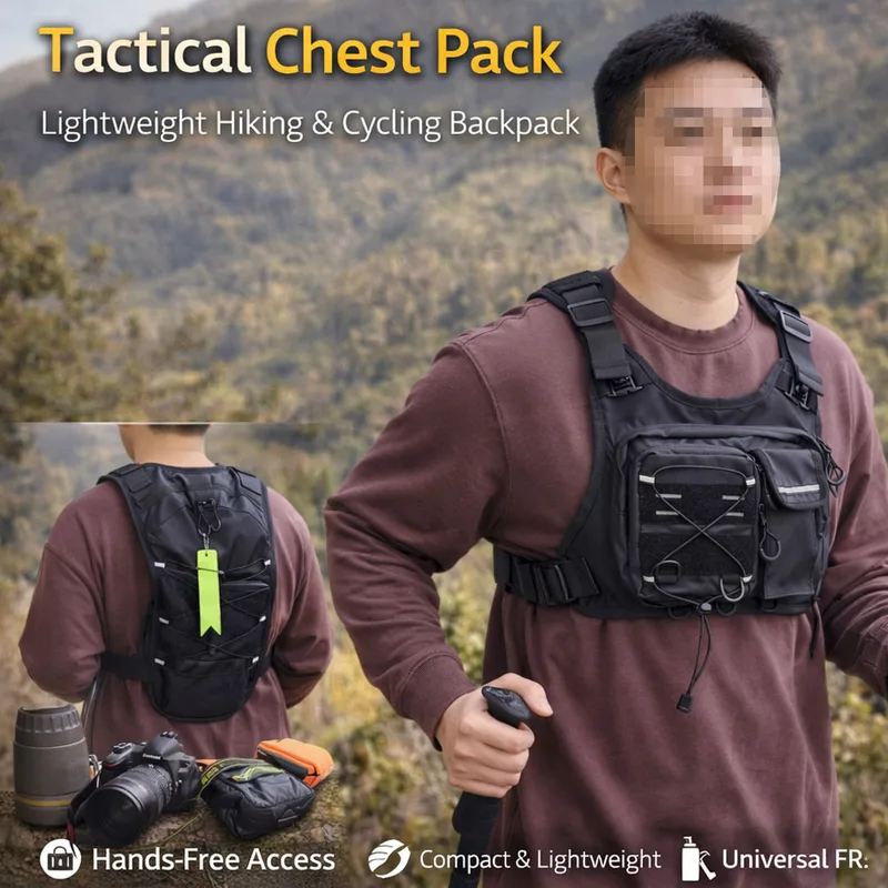 Running Gear Satisfy - Chaleco Táctico 2026 con Bolsa de