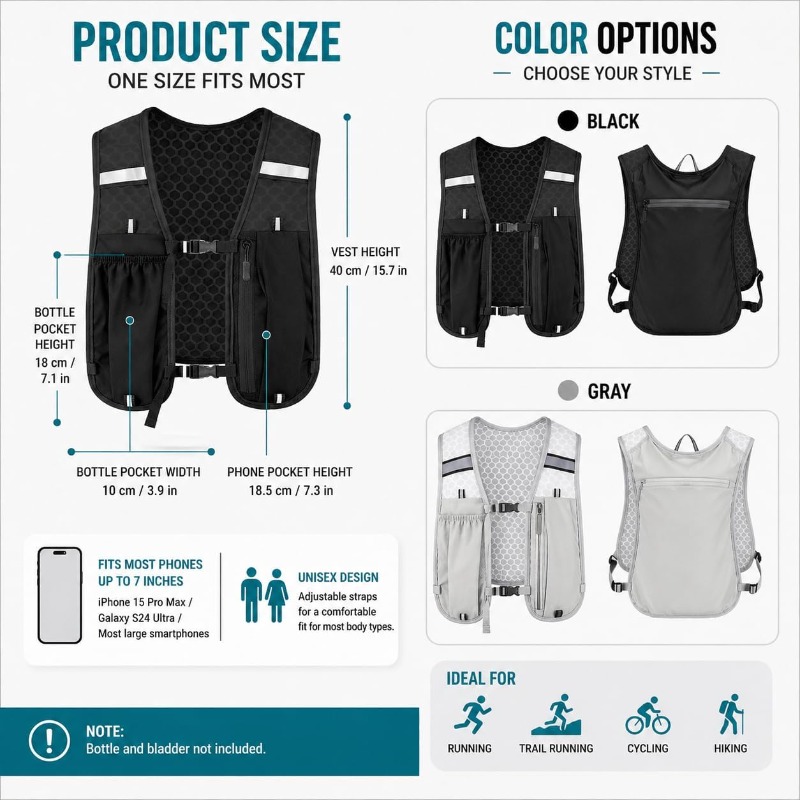Chaleco Reflectante Ligero par - Running Gear Winter Men reseña y precio