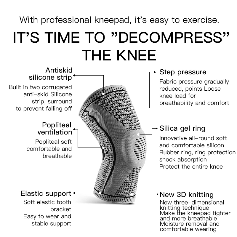   Rodillera elástica de silico - Running Gear Knee reseña y precio
